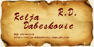Relja Dabesković vizit kartica